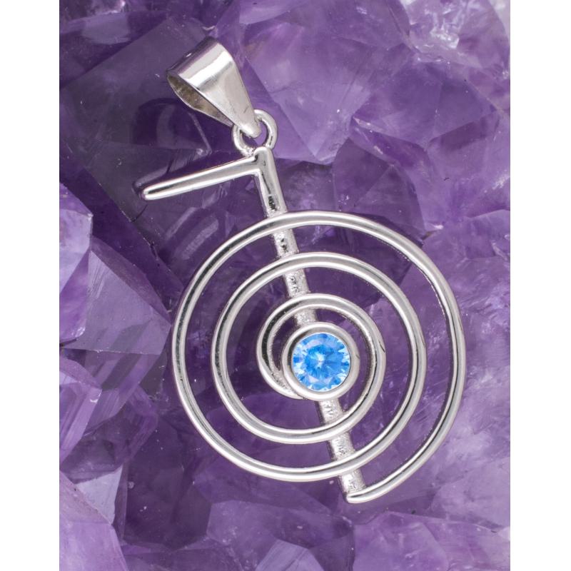 Colgante Plata CHOKU REI CIRCONITA AZUL REF. 590