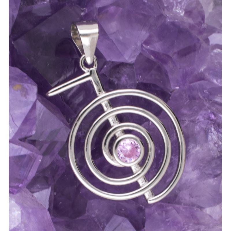 Colgante Plata CHOKU REI CIRCONITA ROSA REF. 590