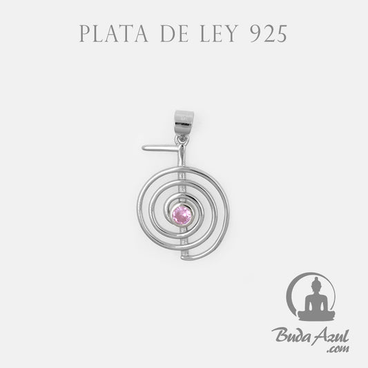 Colgante Plata CHOKU REI CIRCONITA ROSA REF. 590