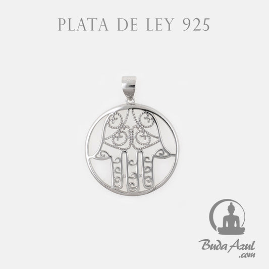 Colgante Plata MANO DE FATIMA RELIEVE REF. 690