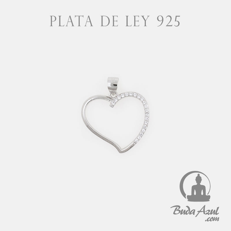 Colgante Plata CORAZON CIRCONITAS REF. 390