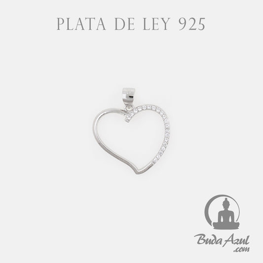 Colgante Plata CORAZON CIRCONITAS REF. 390