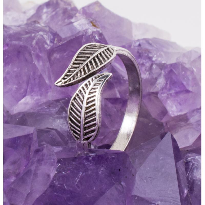 Anillo pie Plata de Ley 925 HOJAS REF. 390