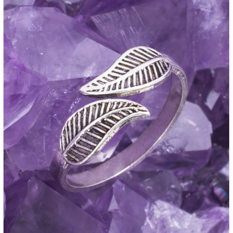 Anillo pie Plata de Ley 925 HOJAS REF. 390
