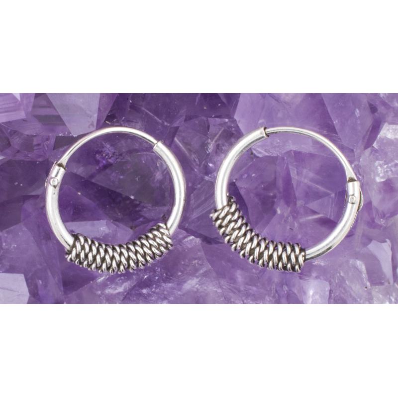 Argollas Plata de Ley 925 12 mm TRENZADO REF. 150