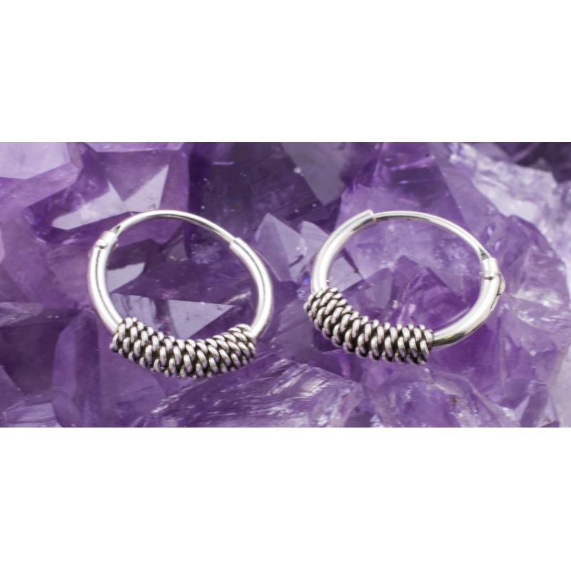 Argollas Plata de Ley 925 12 mm TRENZADO REF. 150