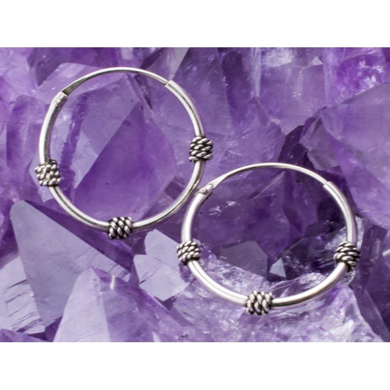 Argollas Plata de Ley 925 16 mm NUDOS REF. 190
