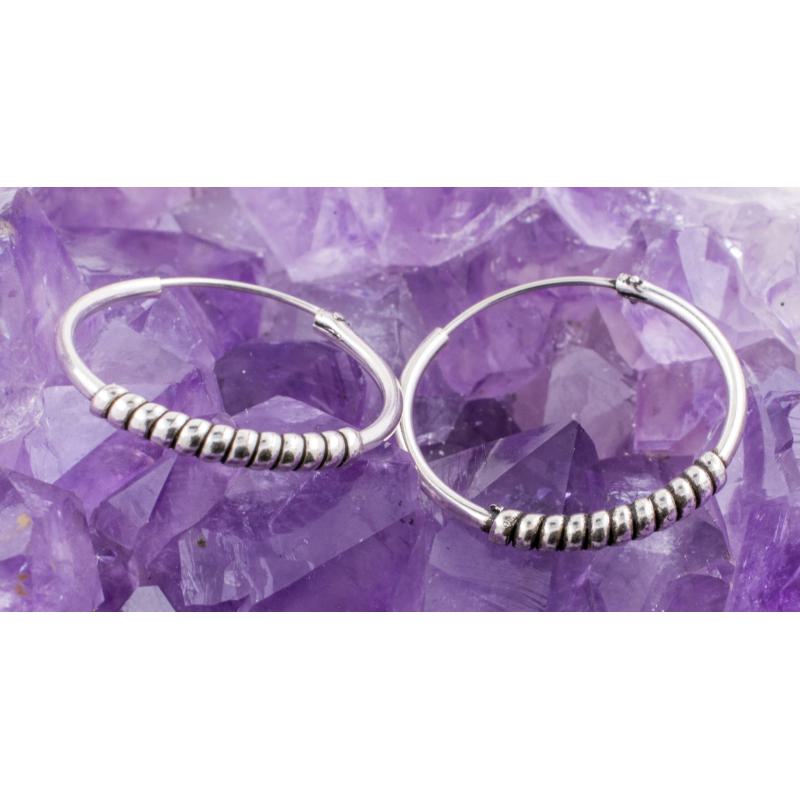 Argollas Plata de Ley 925 20 mm TRENZADO REF. 290