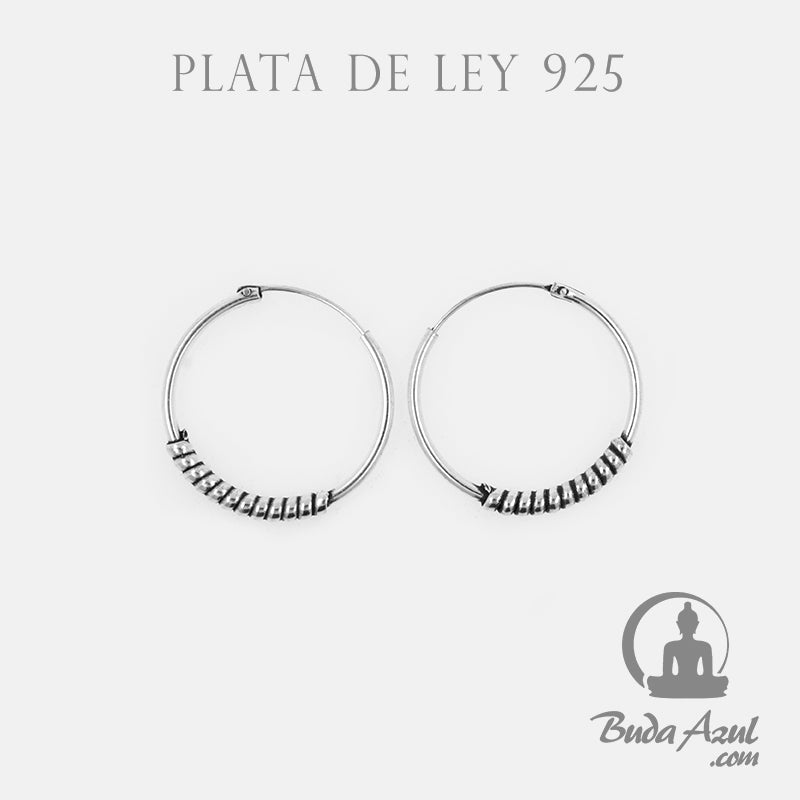 Argollas Plata de Ley 925 20 mm TRENZADO REF. 290