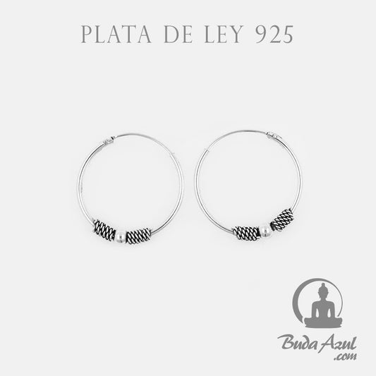 Argollas Plata de Ley 925 20 mm CELTA MOD2  290