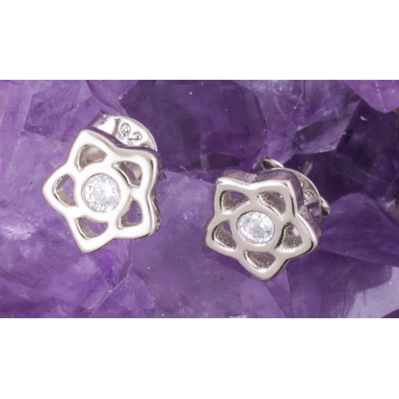 Pendientes Plata FLOR CIRCONITA 390