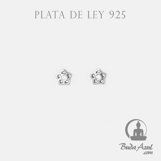 Pendientes Plata FLOR CIRCONITA 390