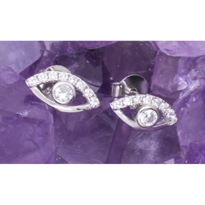 Pendientes Plata OJO CIRCONITAS 390
