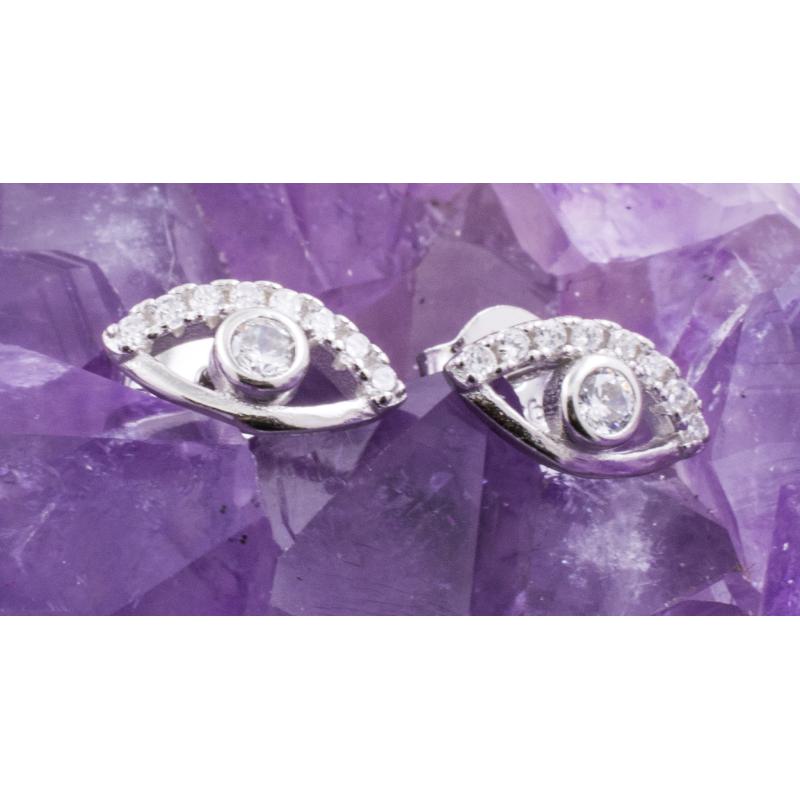 Pendientes Plata OJO CIRCONITAS 390