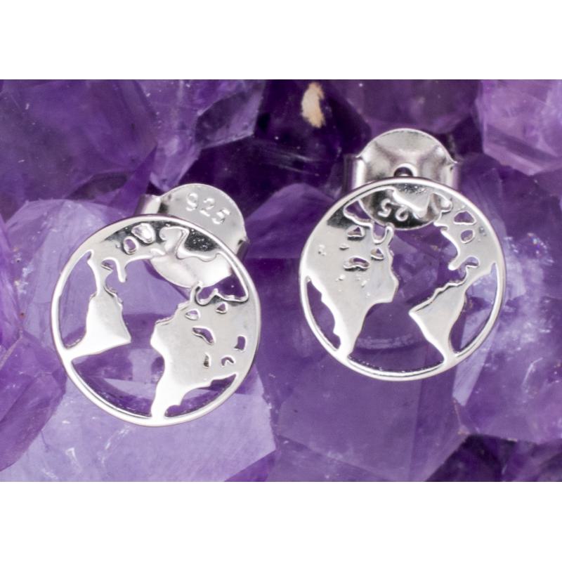 Pendientes Plata de Ley 925 MUNDO PLANETA REF. 390