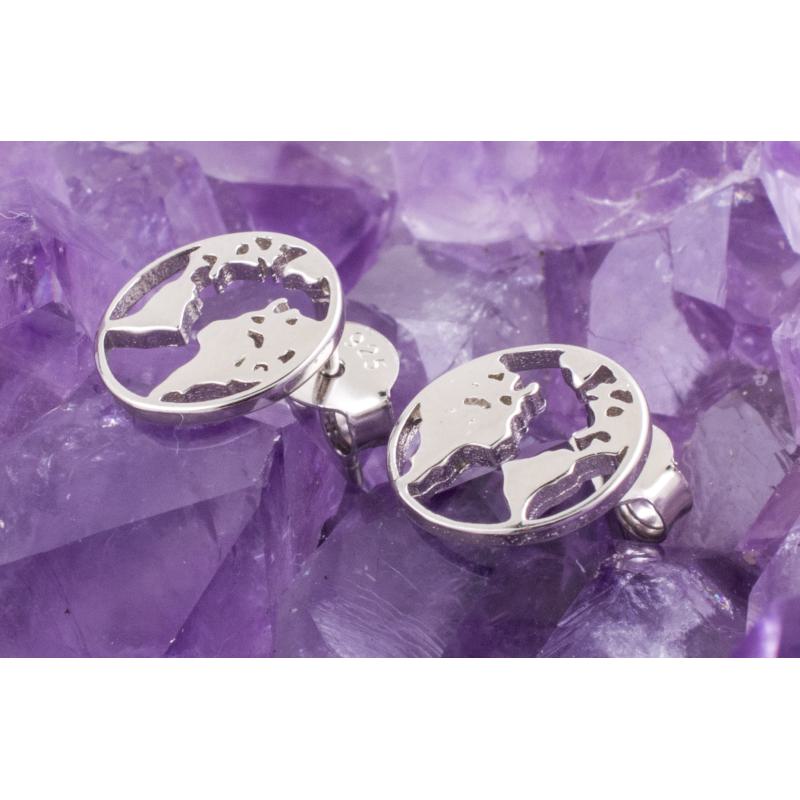 Pendientes Plata de Ley 925 MUNDO PLANETA REF. 390