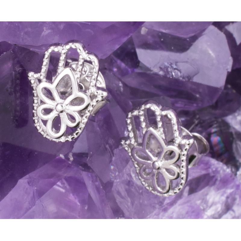 Pendientes Plata de Ley 925 MANO DE FATIMA 390