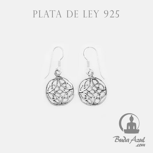 Pendientes Plata Ley 925 FLOR VIDA CELTA 390