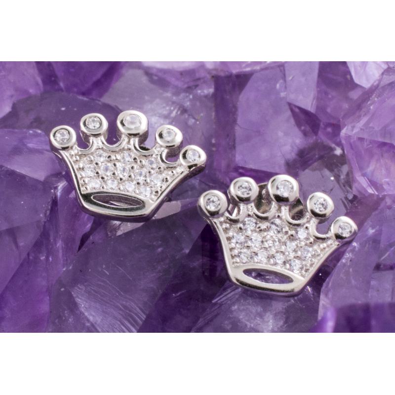 Pendientes Plata CORONA CIRCONITA 490
