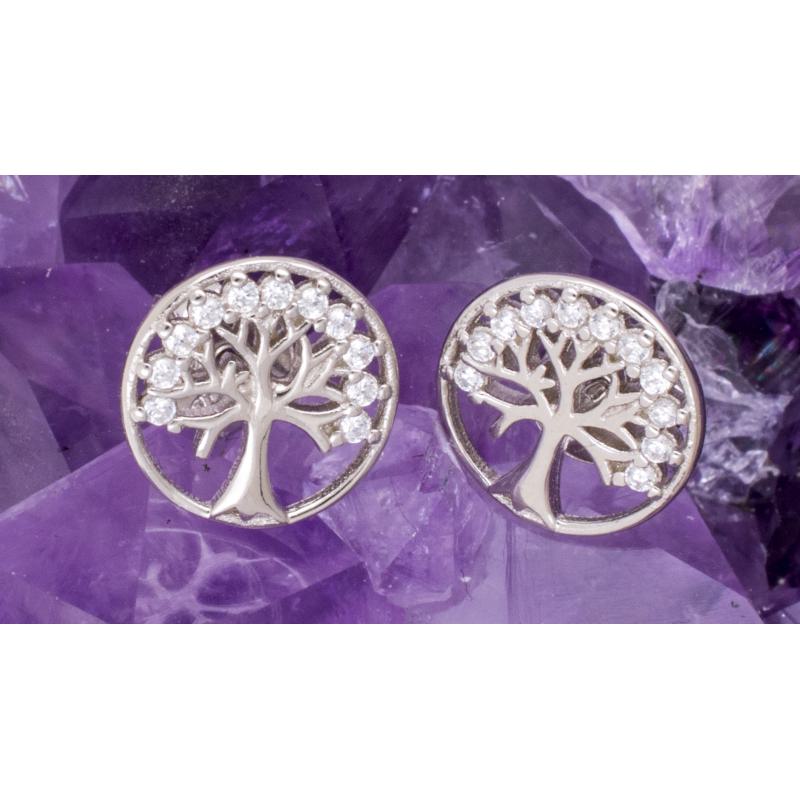 Pendientes Plata ARBOL VIDA CIRCONITAS REF 490