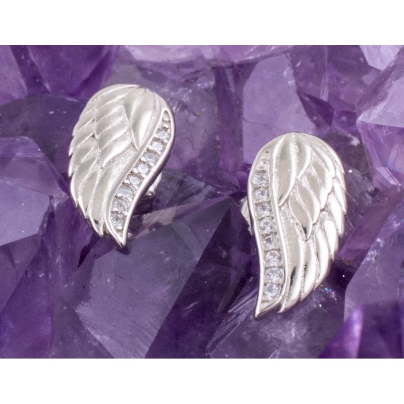Pendientes Plata ALAS ANGEL CIRCONITA 490
