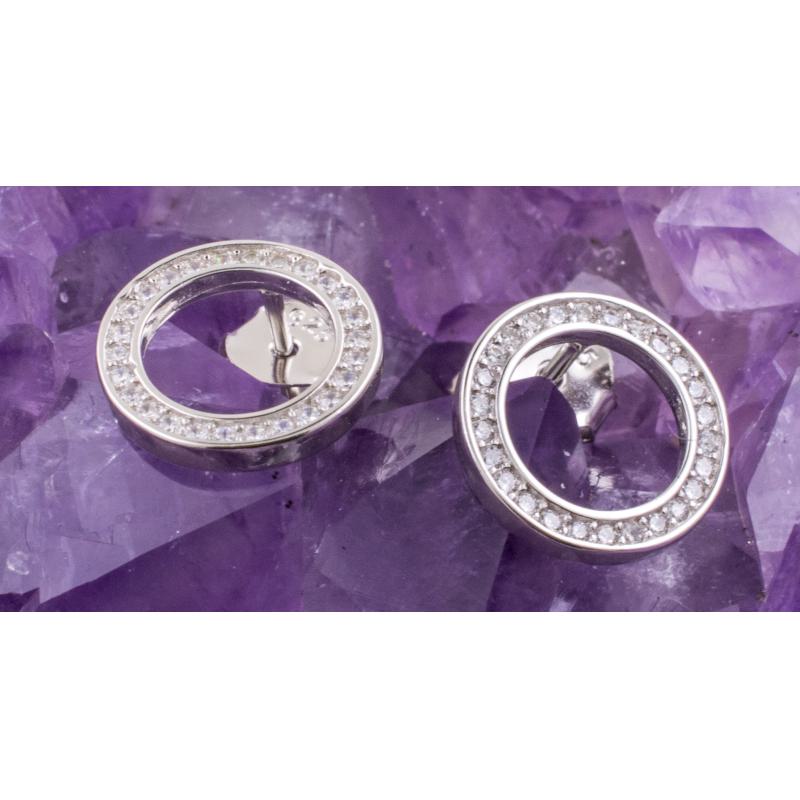 Pendientes Plata RUEDA CIRCONITAS 490