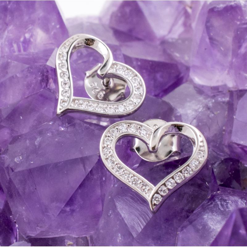 Pendientes Plata CORAZON CIRCONITAS 490