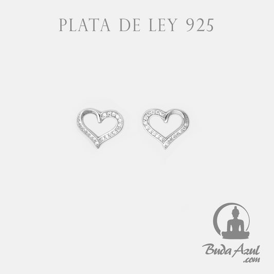 Pendientes Plata CORAZON CIRCONITAS 490