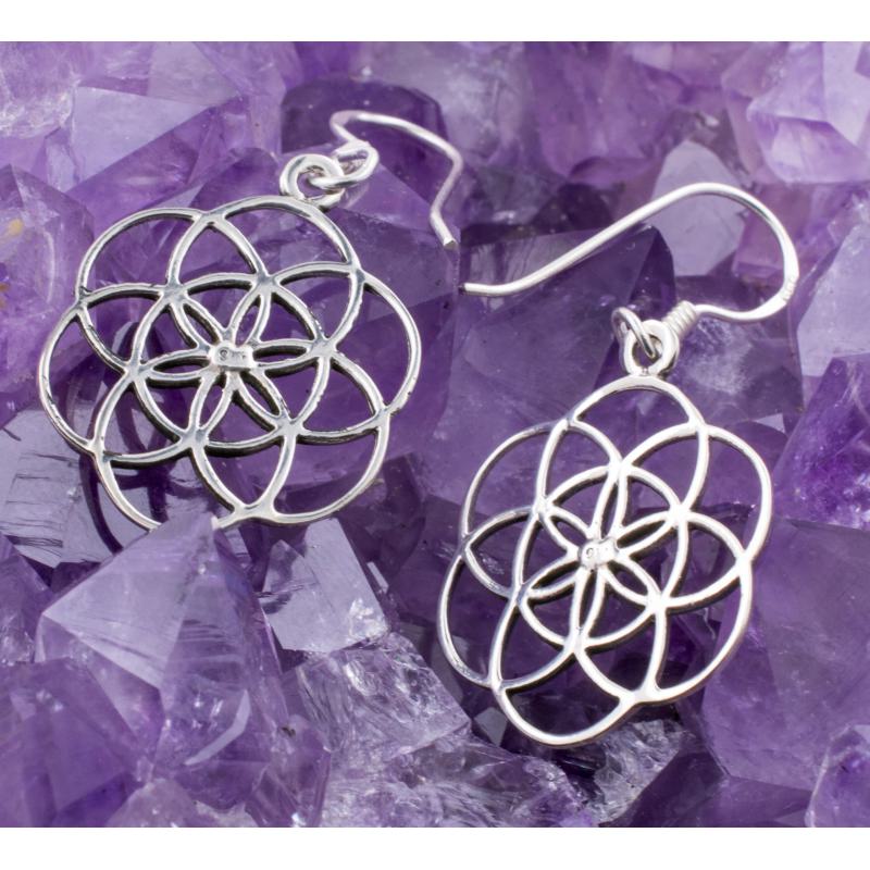 Pendientes Plata de Ley 925 FLOR DE LA VIDA 590