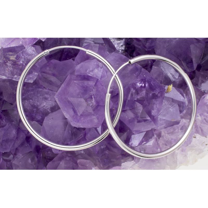 Pendientes Plata de Ley 925 ARGOLLA LISO REF. 690