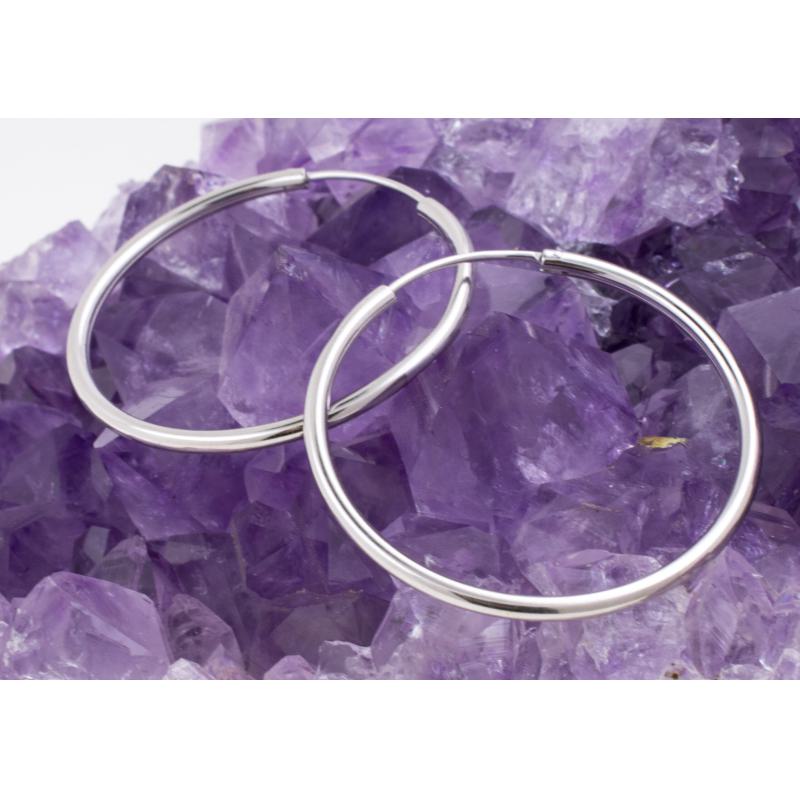 Pendientes Plata de Ley 925 ARGOLLA LISO REF. 690