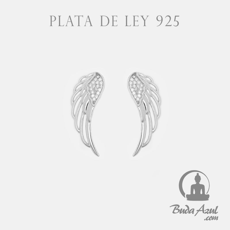 Pendientes Plata ALAS ANGEL CIRCONITAS 990