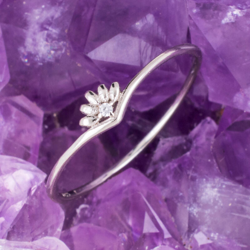 Anillo Plata MEDIA FLOR CIRCONITA REF. 290