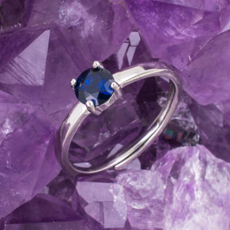 Anillo Plata de Ley 925 PIEDRA AZUL REF. 490