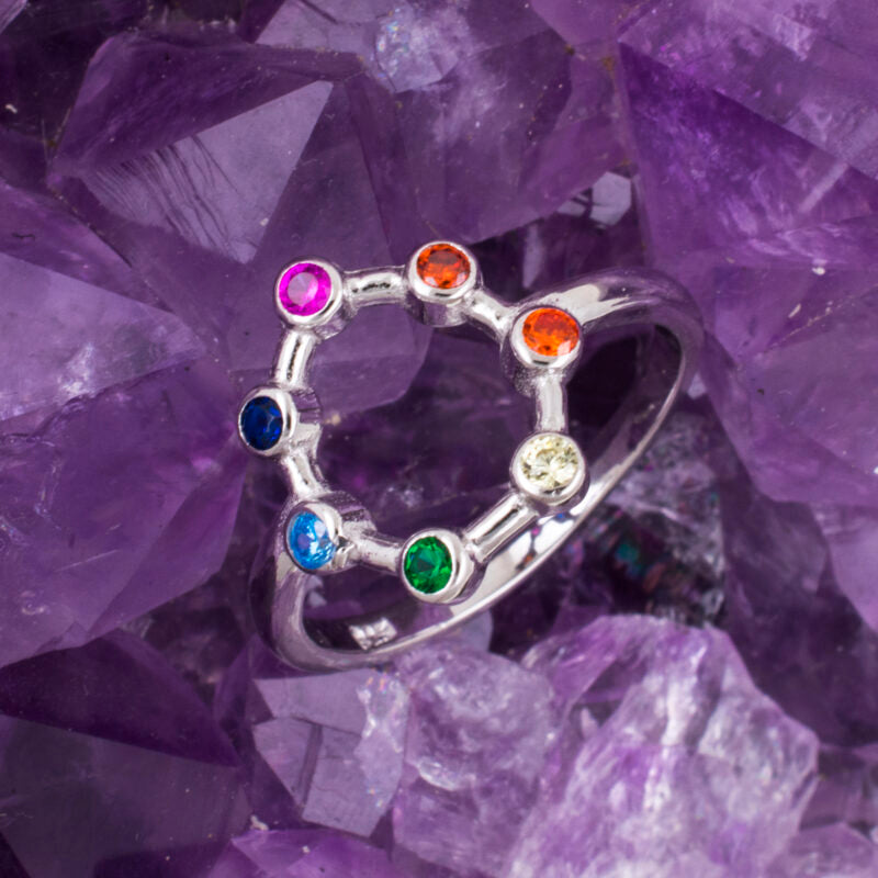 Anillo Plata de Ley 925 7 CHAKRAS REF. 590