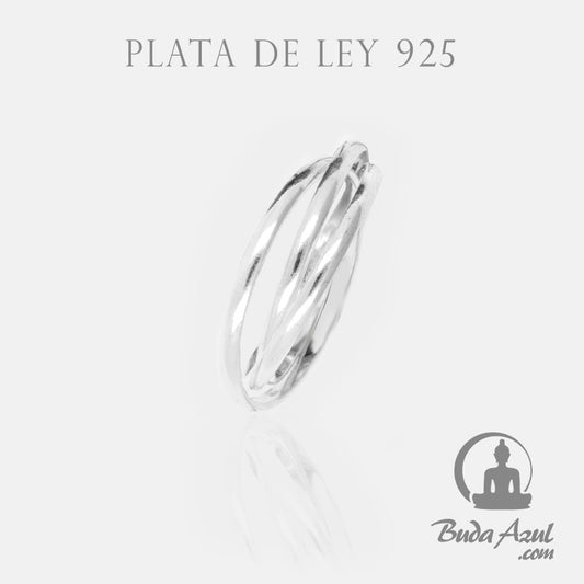Anillo Plata de Ley 925 TRES AROS REF. 590