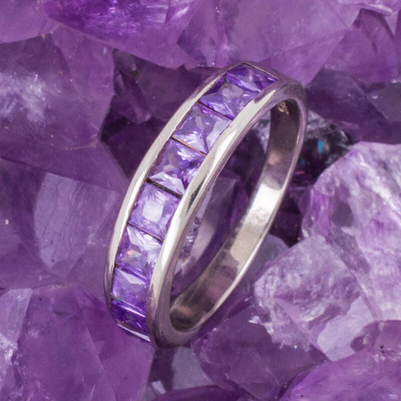 Anillo Plata CIRCONITAS VIOLETA REF. 790