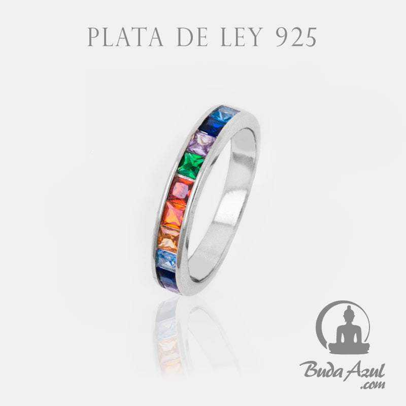 Anillo Plata CIRCONITAS COLORES REF. 890