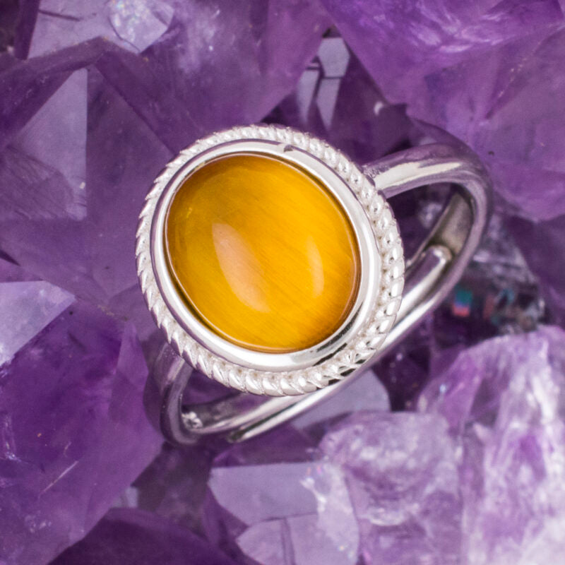 Anillo Plata Ley 925 OVALADO OJO DE TIGRE REF. 890