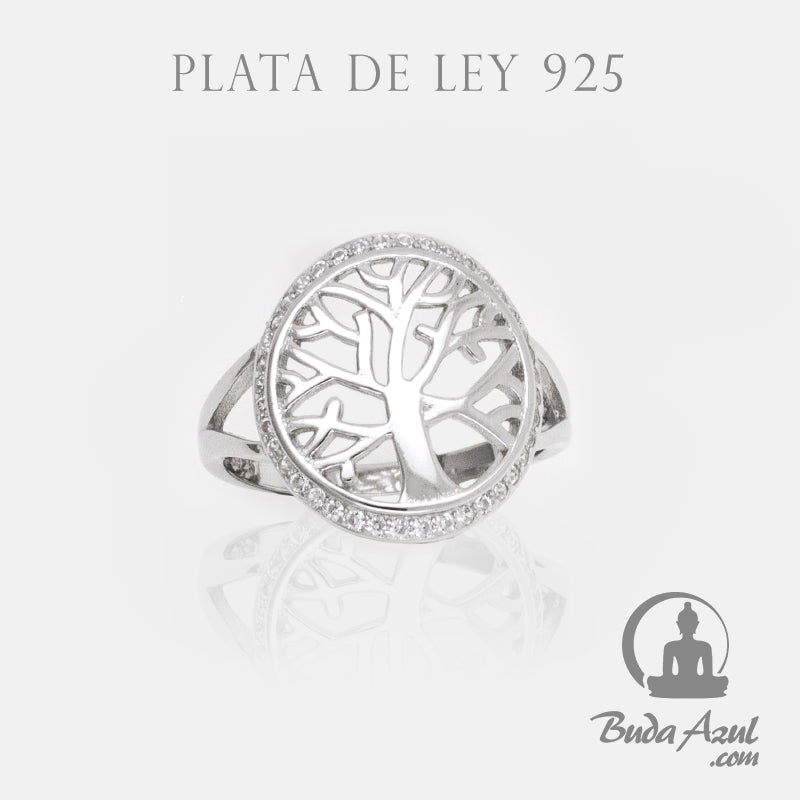 Anillo Plata ARBOL DE LA VIDA CIRCONITAS REF. 990