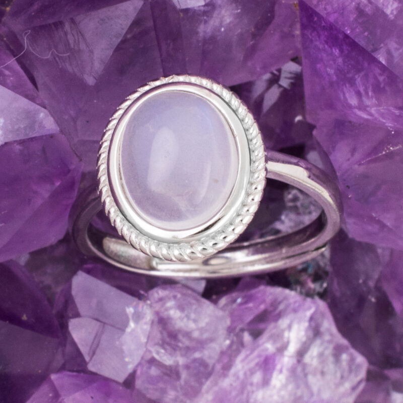 Anillo Plata OVALADO PIEDRA LUNA REF. 1490