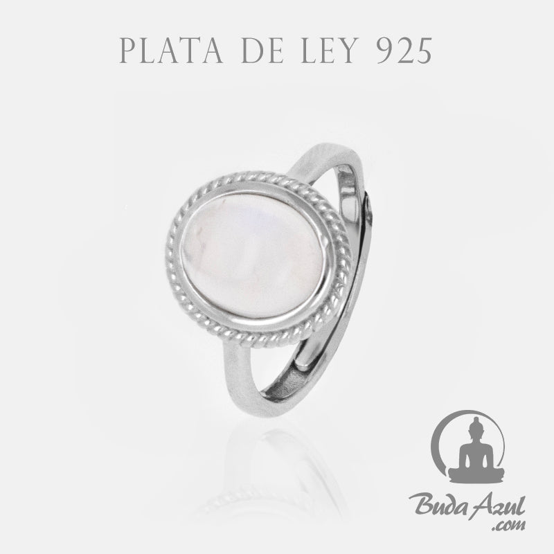 Anillo Plata OVALADO PIEDRA LUNA REF. 1490