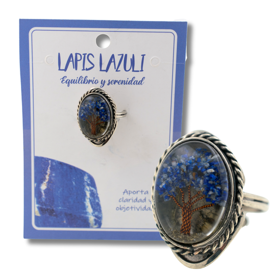 Anillo Alpaca Árbol LAPISLAZULI REF. 6