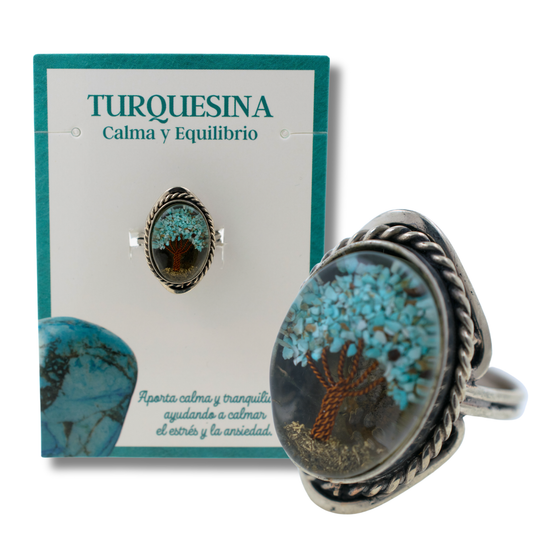 Anillo Alpaca Árbol TURQUESINA REF. 6