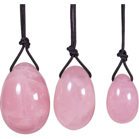 HUEVOS YONI MINERAL CUARZO ROSA