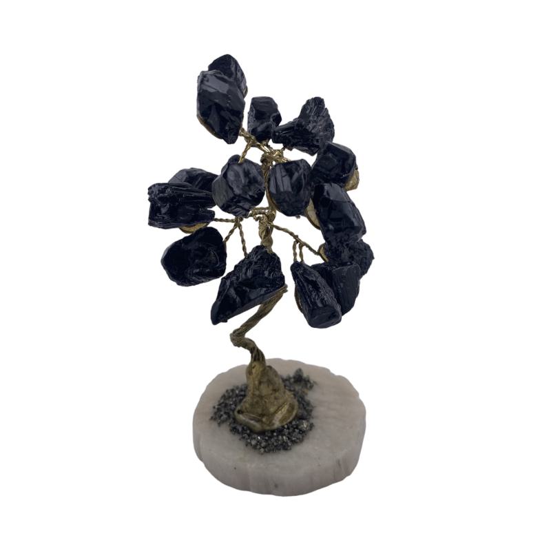 ARBOL MINERAL TURMALINA CON BASE AGATHA