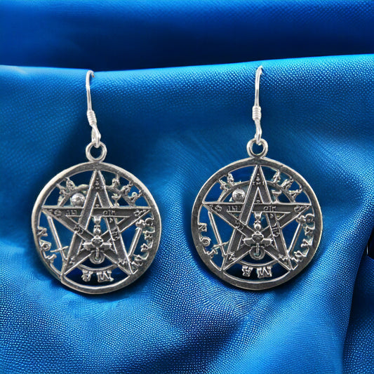 Pendientes Plata de Ley 925 TETRAGRAMATON REF 1290
