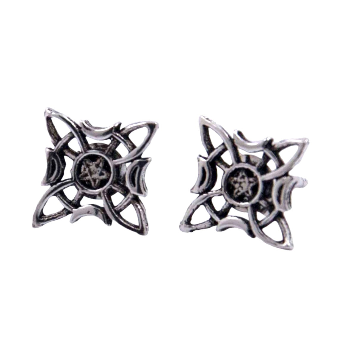 Pendientes Plata NUDO DE BRUJA FASE LUNAS REF 290