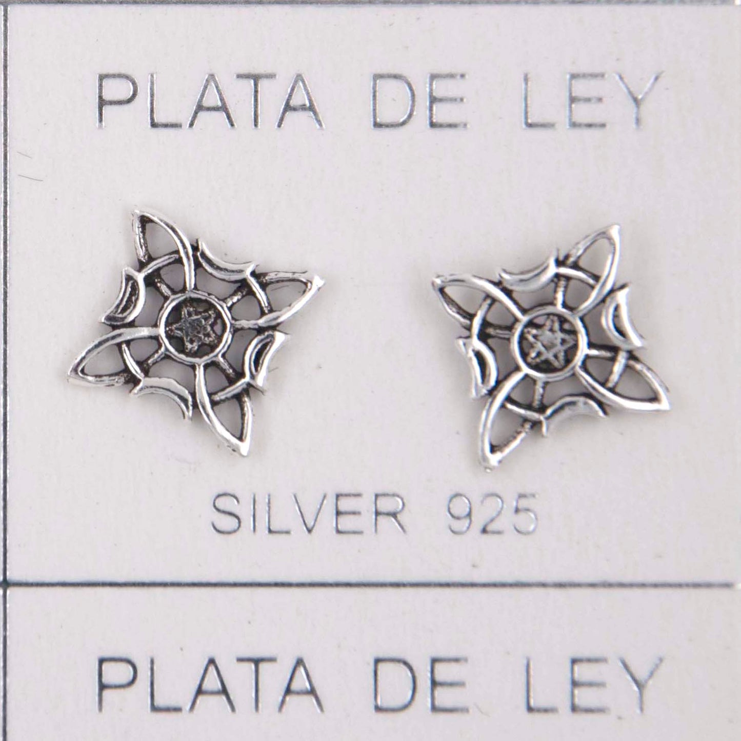 Pendientes Plata NUDO DE BRUJA FASE LUNAS REF 290