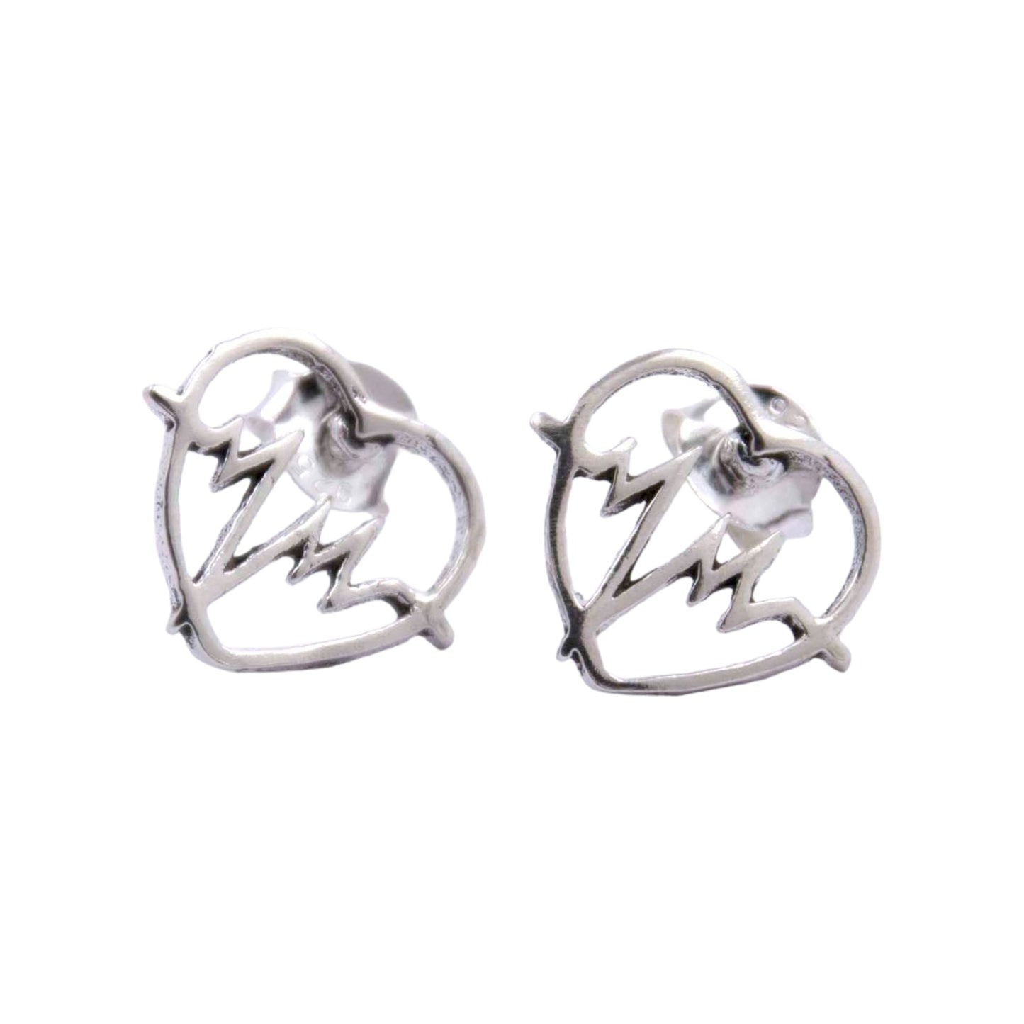 Pendientes Plata de Ley 925 CORAZON ELECTRO REF 20